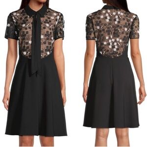 Shani Floral Embroidery Fit & Flare Dress